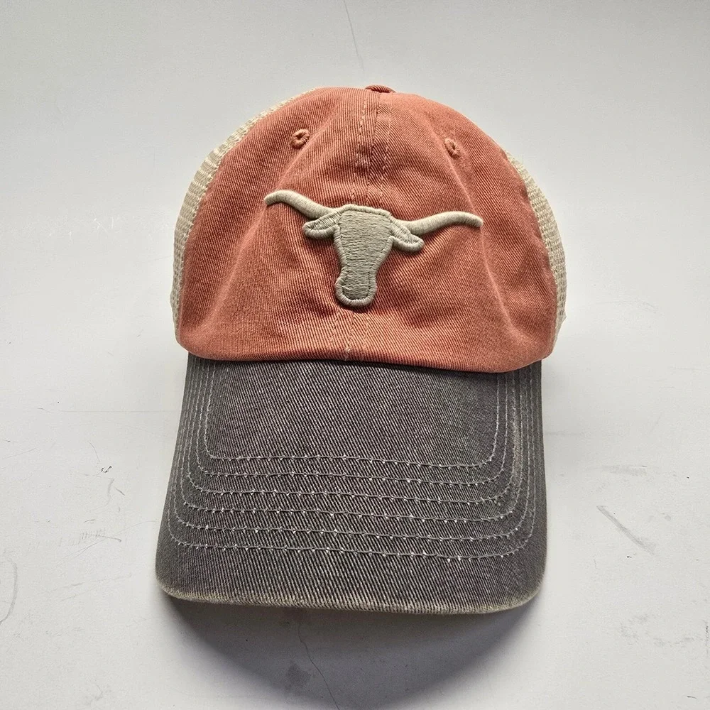 Top of the World Texas Longhorns Hat Cap Adjustable Mesh Strap Back Burnt Orange